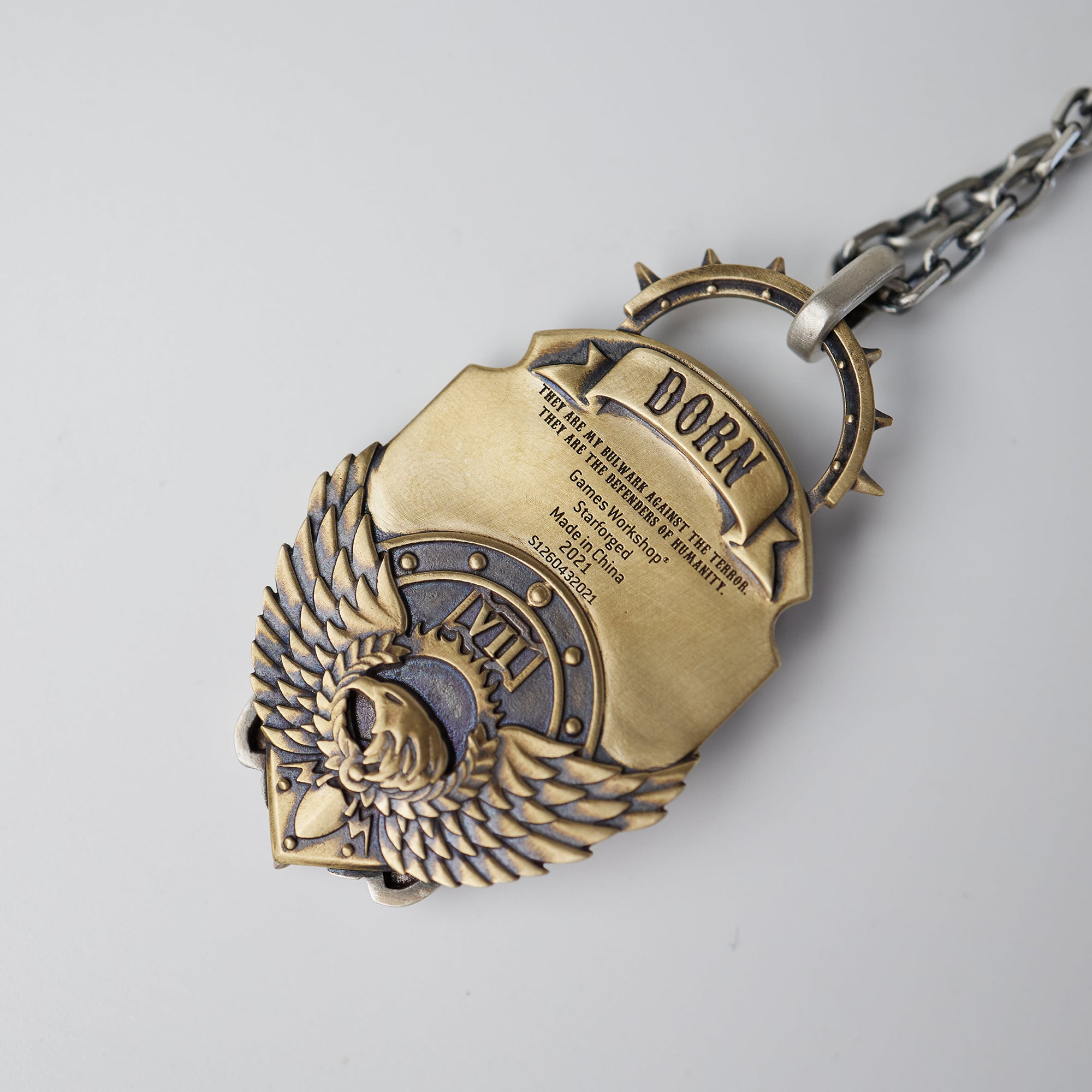 Warhammer 40K Imperial Fists Hammer of Phalanx Pendant Rogal Dorn Necklace Starforged